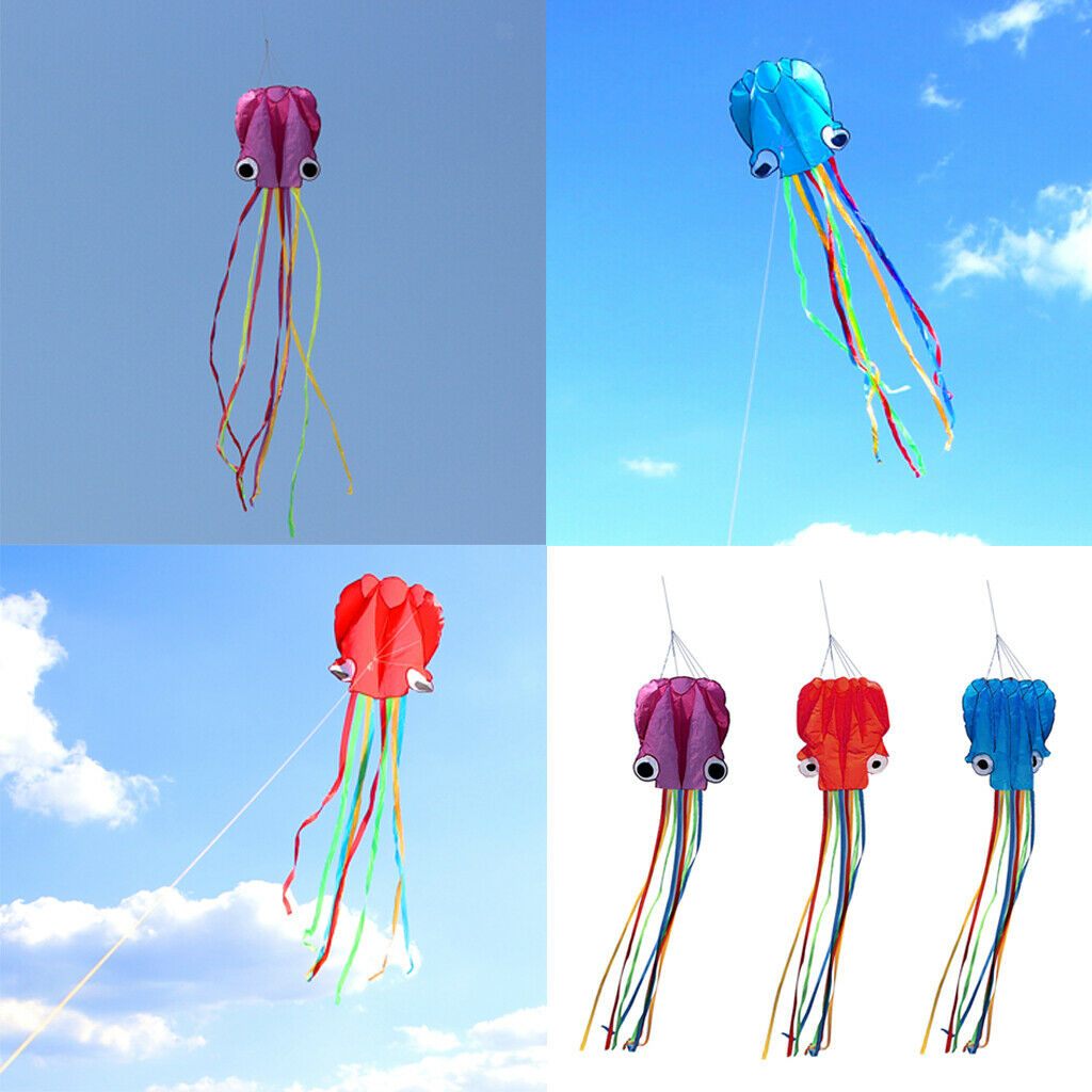3 Pieces Software Octopus Flying Kite for Kids Sports Activity Toys Gift