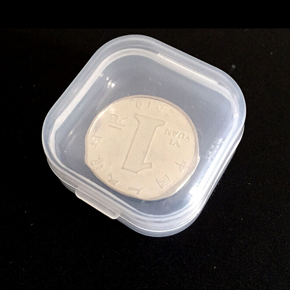 10X Clear Plastic Transparent With Lid Storage Box Collection Container Case _DD