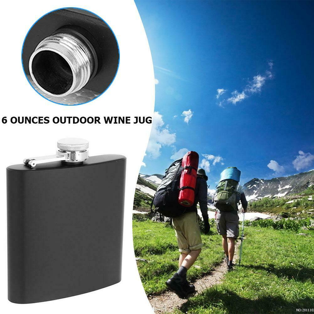 6oz Matte Mini Flagon Outdoor Drinkware Portable Stainless Steel Hip Flask @