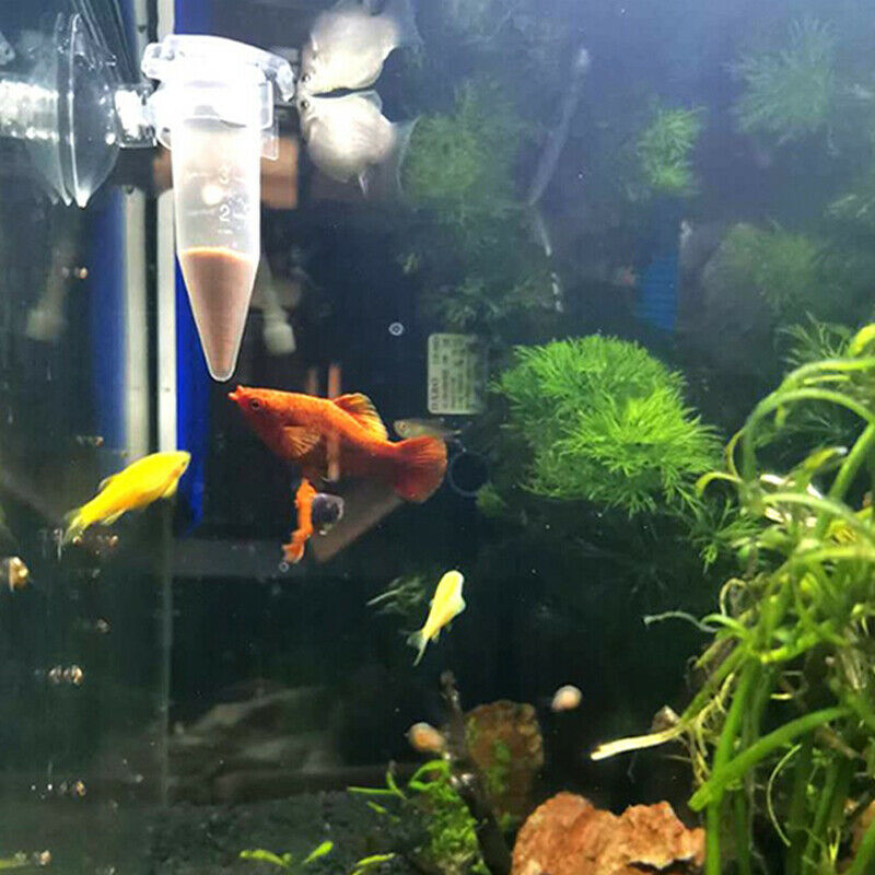 2PCS Automatic Fish Feeder Tapered Aquarium Worm Feeder Funnel With Sucti.l8
