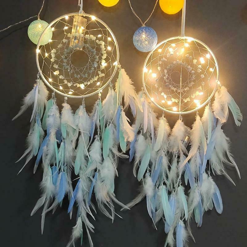 1x LED Dream Catcher Handmade Dream Catchers for Bedroom Wall Hanging Home Decor