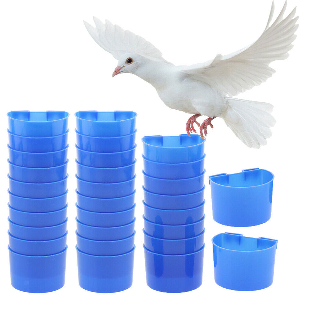 Pack of 30 Parrot Pigeon Bird Water Feeder Parrots Cups For Birds Pigeon
