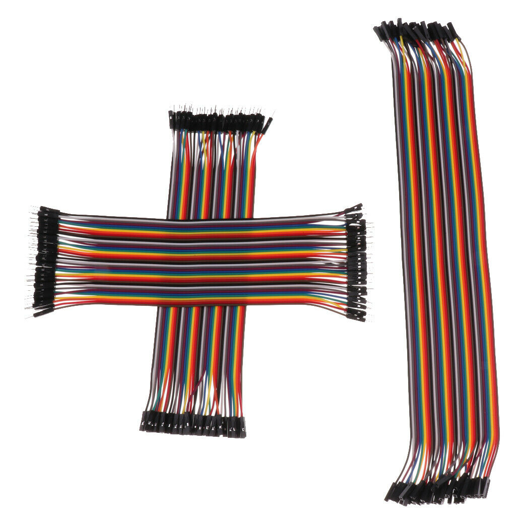120pcs Multicolored Dupont Wire Kit Breadboard Jumper Wires Ribbon Cables
