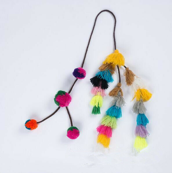Decorative Tassel  Handmade Sewing Pom Pom Latkans Hanging Backpack Accessories