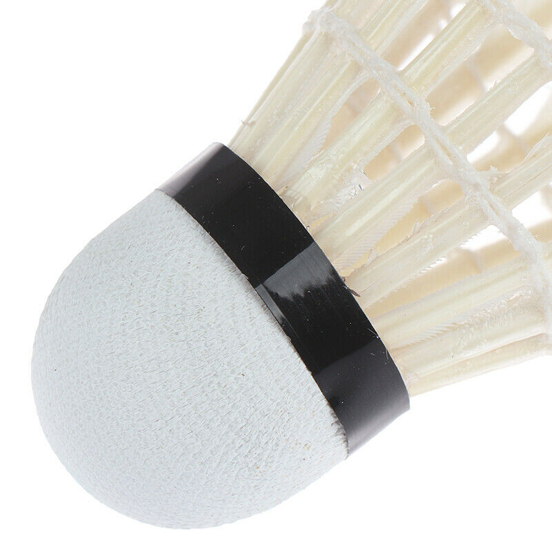 12 Pcs White Goose Feather Badminton Sport Shuttlecocks Durable Training_DD