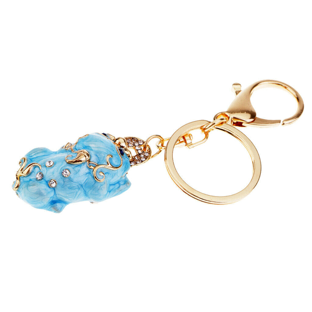 Set of 2 Pcs Lady Keyring Feng Shui Pi Yao Pi Xiu Good Luck Symbol for Car