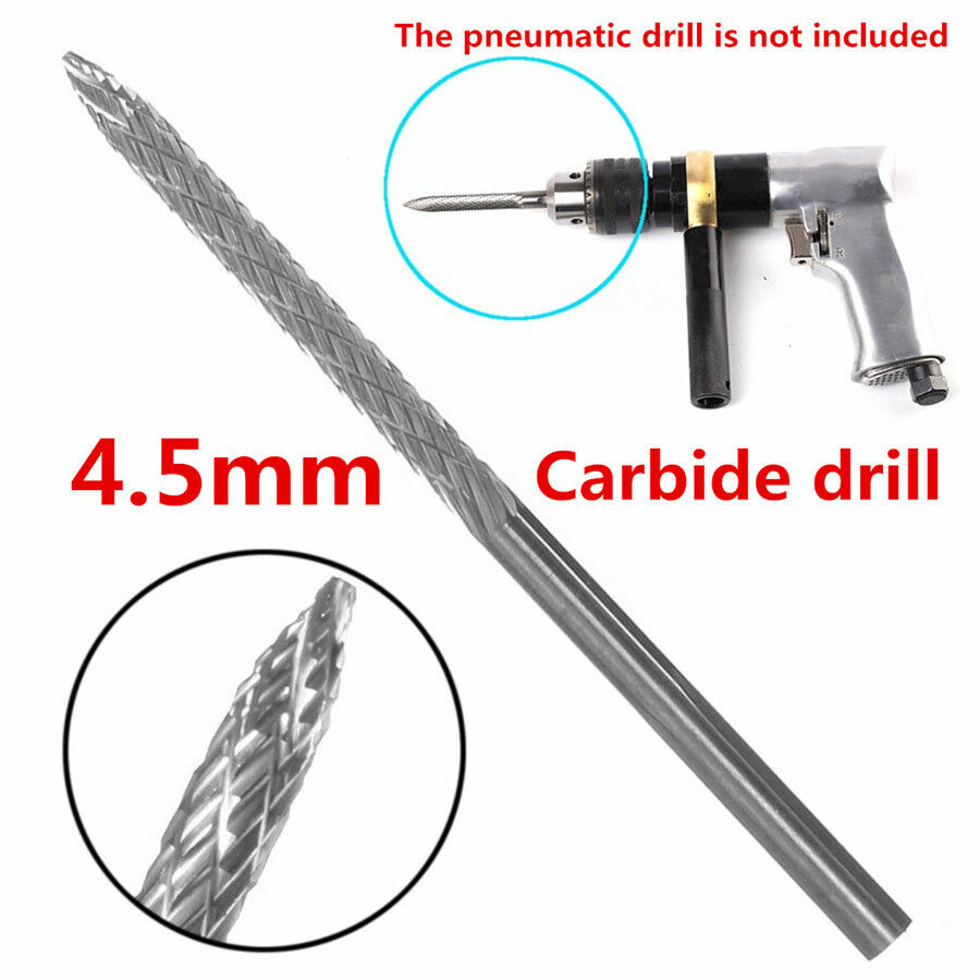 4.5mm x80mm Carbon Steel Nail Pneumatic Mushroom Carbide Drill Bit Tire Repair
