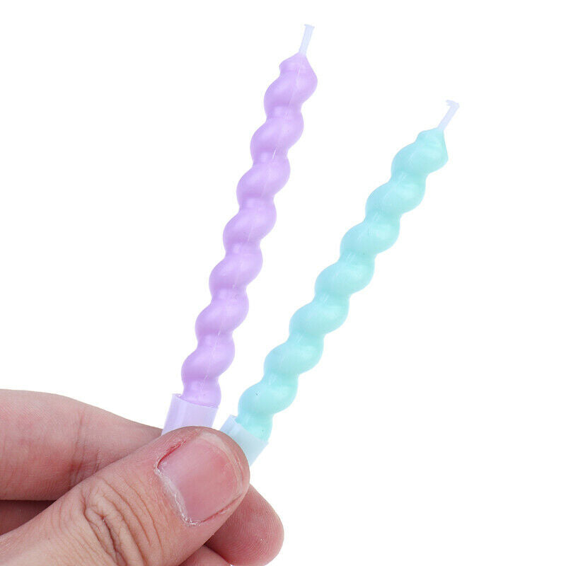 6pcs/set Creative Spiral Candle Cake Candle Baking Props Party Decorati.l8