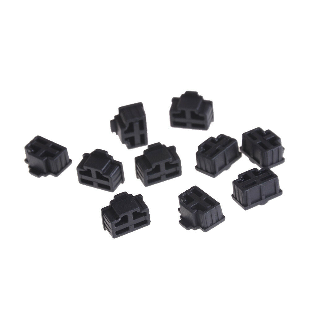 10Pcs Black Ethernet Hub Port RJ45 Anti Dust Cover Cap Protector Plu.l8