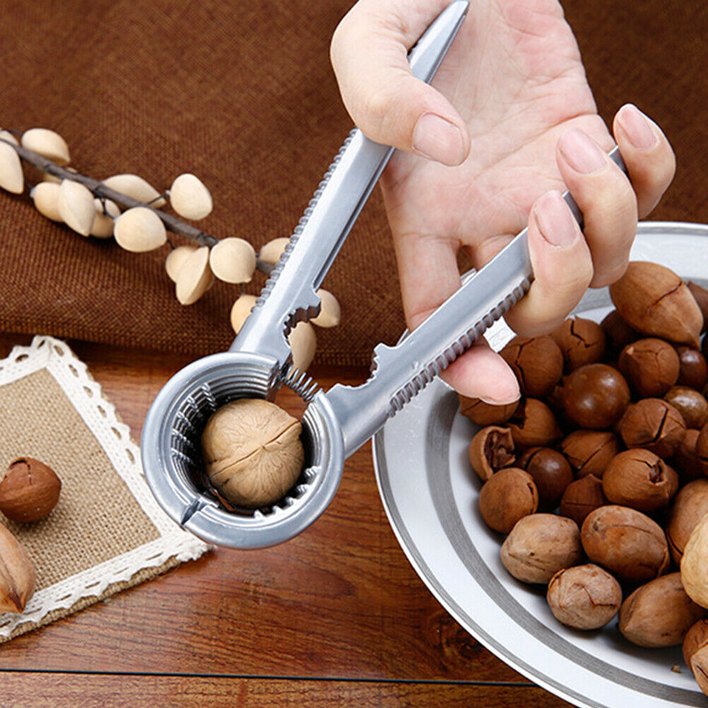 Nut Cracker Pecan Walnut Almond Plier Opener Tool Metal Sheller Aluminum Alloy