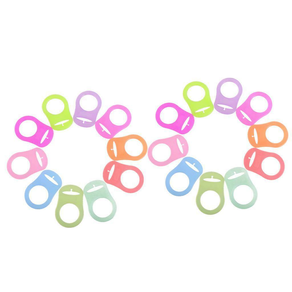 20pcs Multi Pacifier Dummy Holder Clip Dummy Ring For /KAM Soother