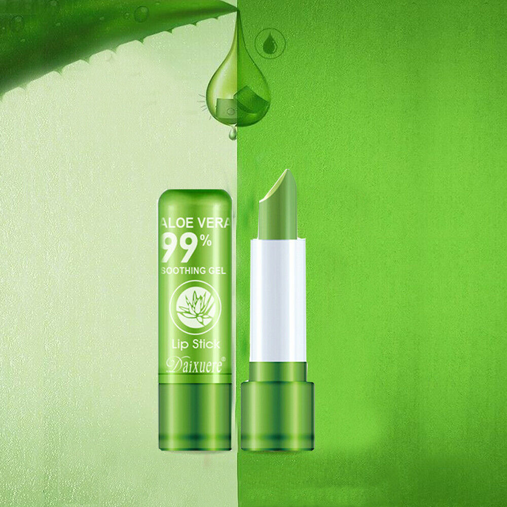 1pcs Aloe Vera Lipstick Lip Stick Moisturizing Color Changing Nonstick Cup Plant