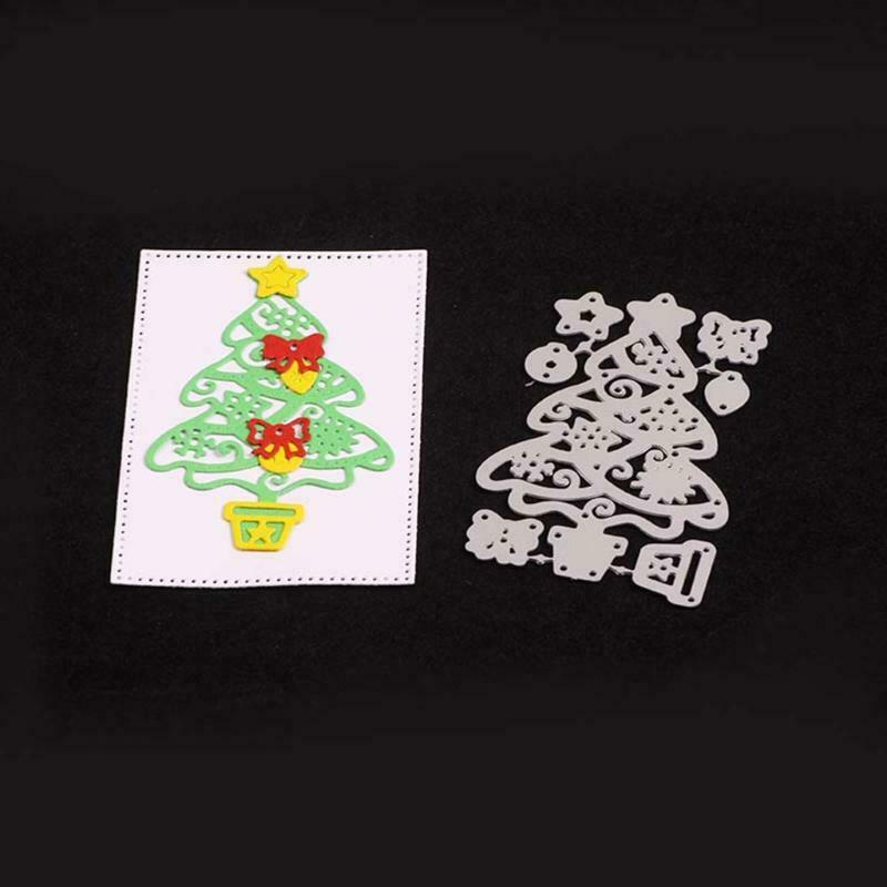 Metal Cutting Christmas Tree Dies Stencil Scrapbook Album Paper Card Template