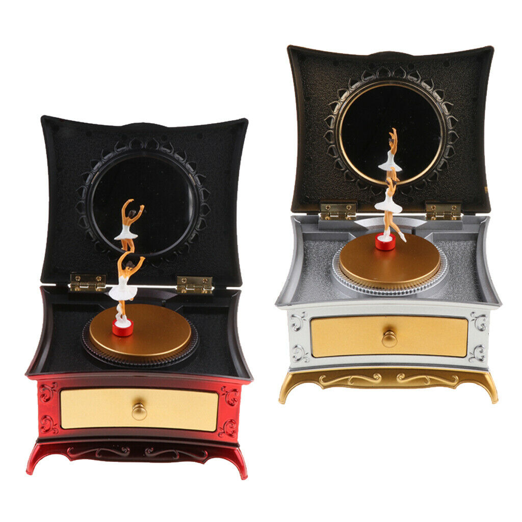 2pcs European-style Classical Creative Spinning Ballet Girl Music Box Music Box