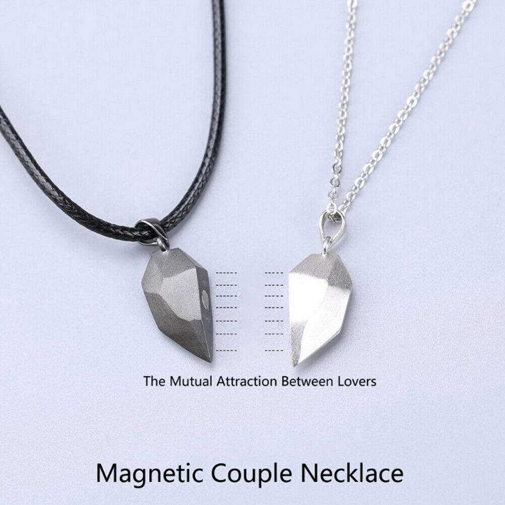 Wishing Stone Magnetic Necklace Couple Necklace Adjustable Heart shape