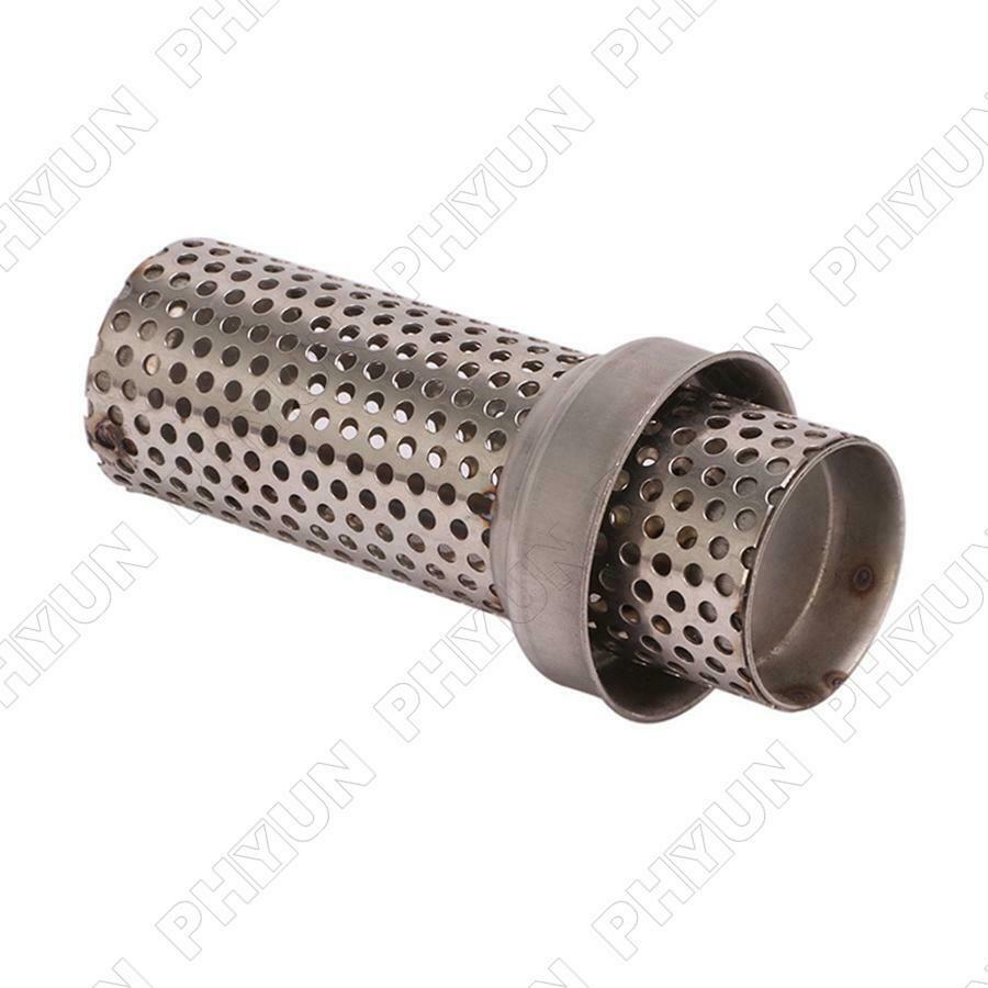 2.4" Motorcycle Exhaust Pipe Silencer Muffler Premium Stainless Steel Universal