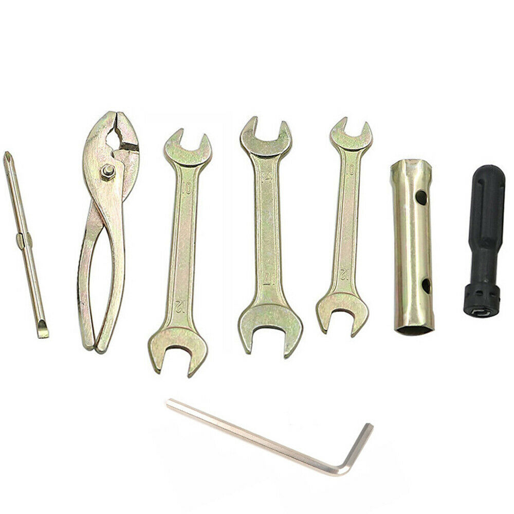 Motorcycle Moped Repair Tool Kit Spark Plug Spanner Wrench Socket Tool 7Pcs/Set