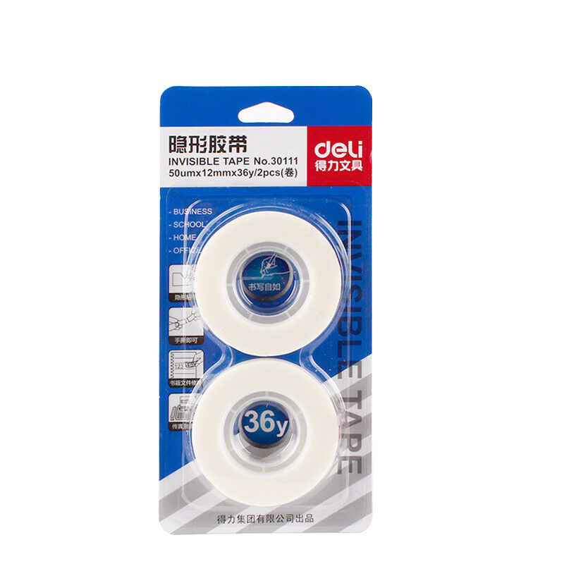2 Rolls Invisible Tape Refill for Dispenser Seamless transparent writing tape