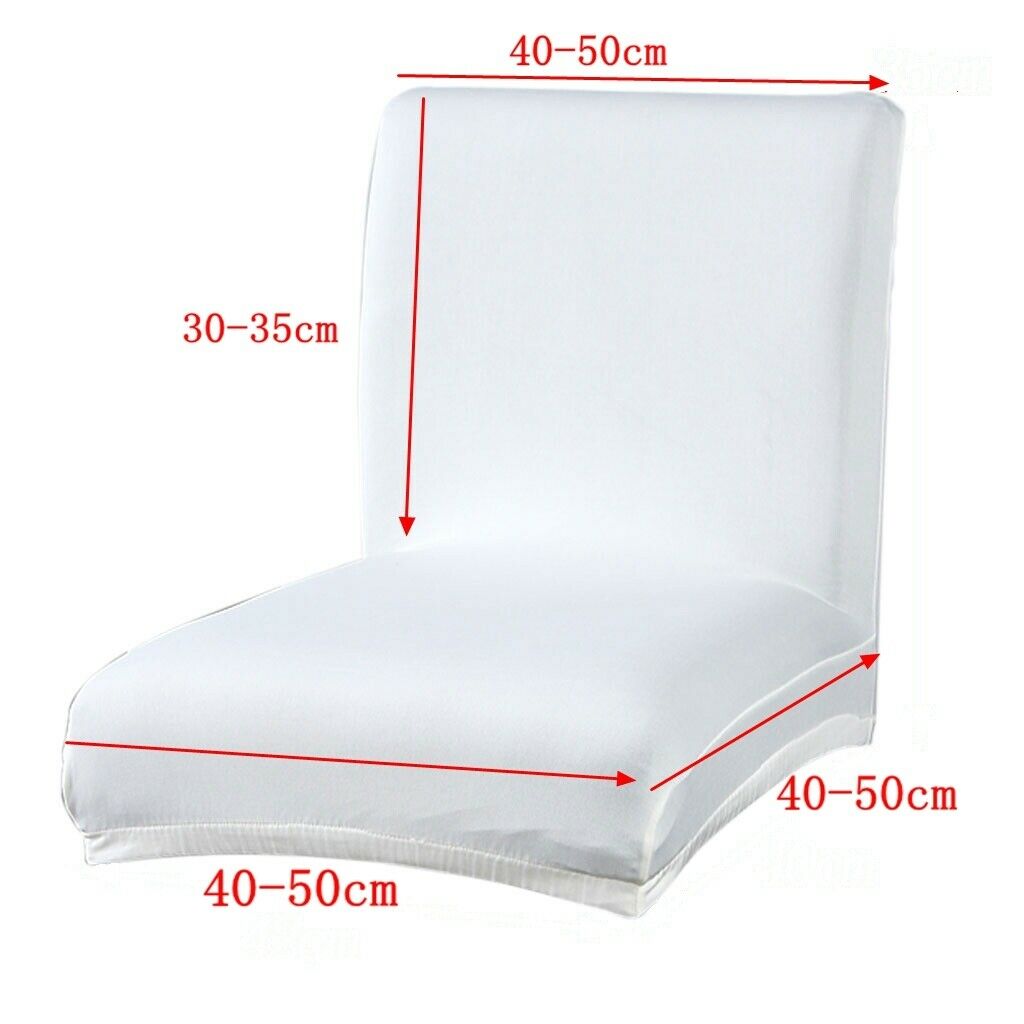 4pcs Chair Seat Cover Stool Slip Covers Black &