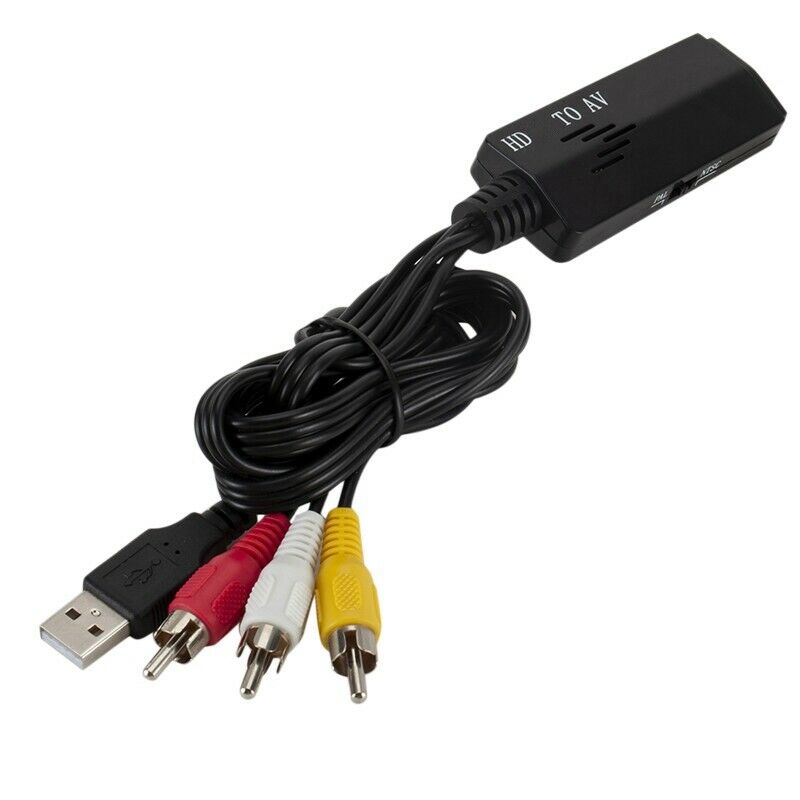 1080P MI-Compatible to 3 RCA/AV Audio Video Cable Converter Adapter with USBD6K3