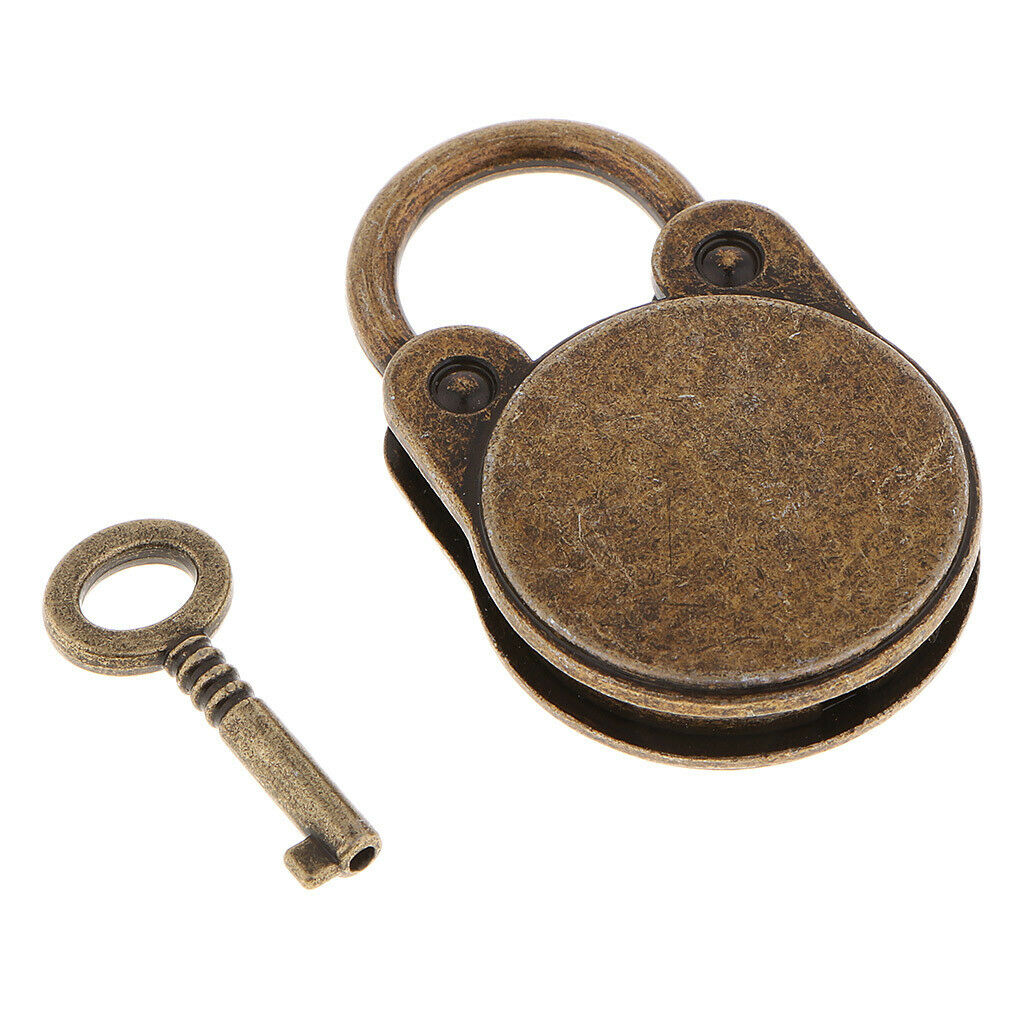 Bronze Padlocks Key Lock Hasps for Treasure Chest Suitcase Door Jewelry Box