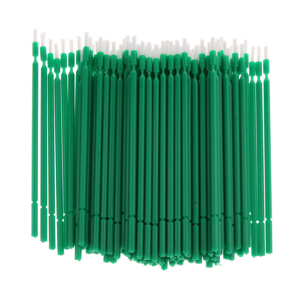 100 Pieces Green Dental Disposable Micro Applicator Brush Practical 4