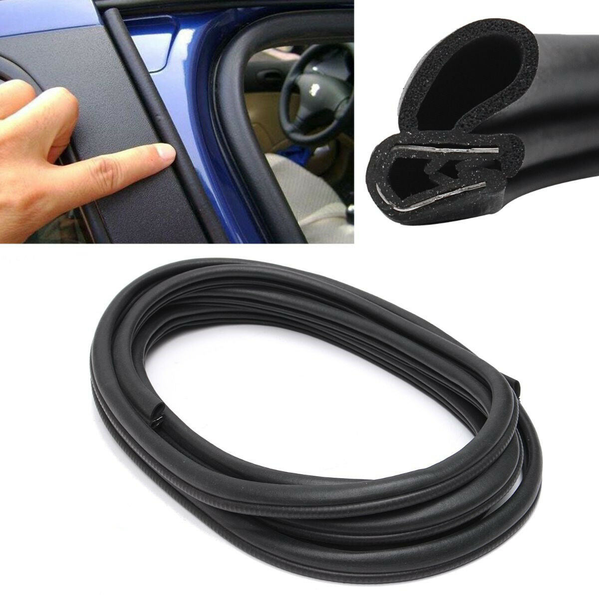 120" Lock Rubber Seal Car Door Edge Protector Strip Bulb RV Boat For Chevrolet