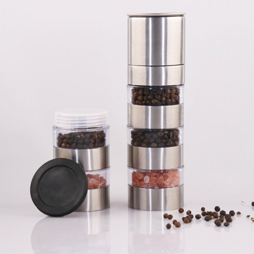 Stackable Reusable Clear Pepper Spice Jar Picnic Kitchen Condiment Container