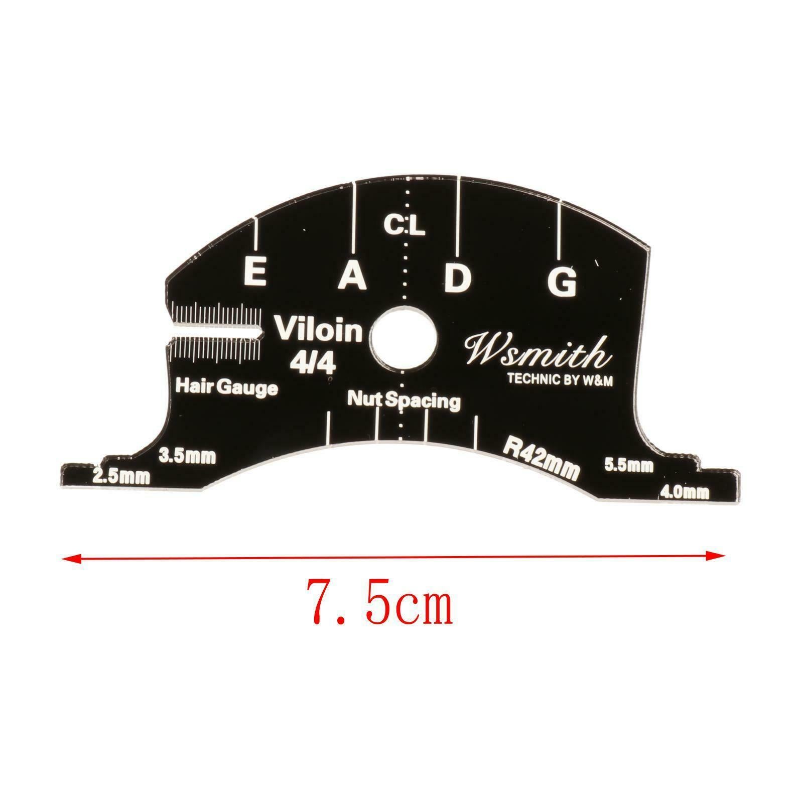 Violin String Bridge Mold Scraper Template Reference for 4/4 Violin Viola