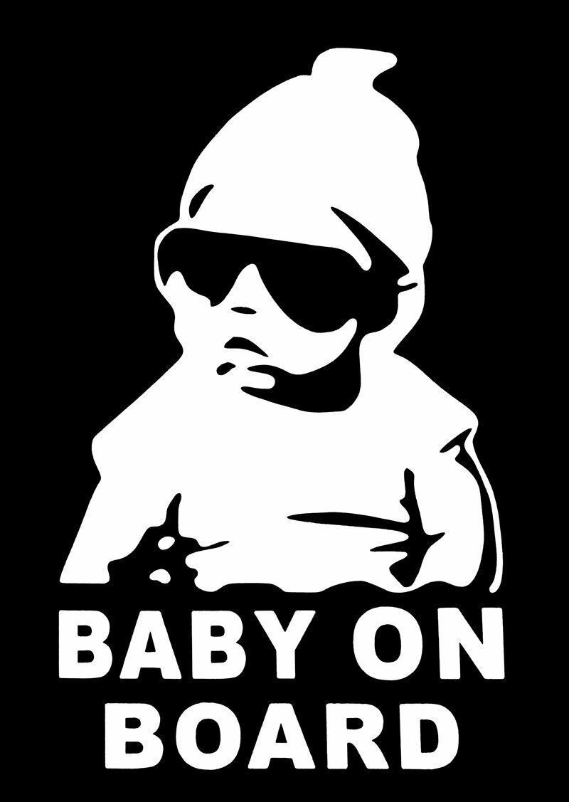 Lovely Graphics Decals Baby On Board Car Stickers Decals Waterproof Reflective
