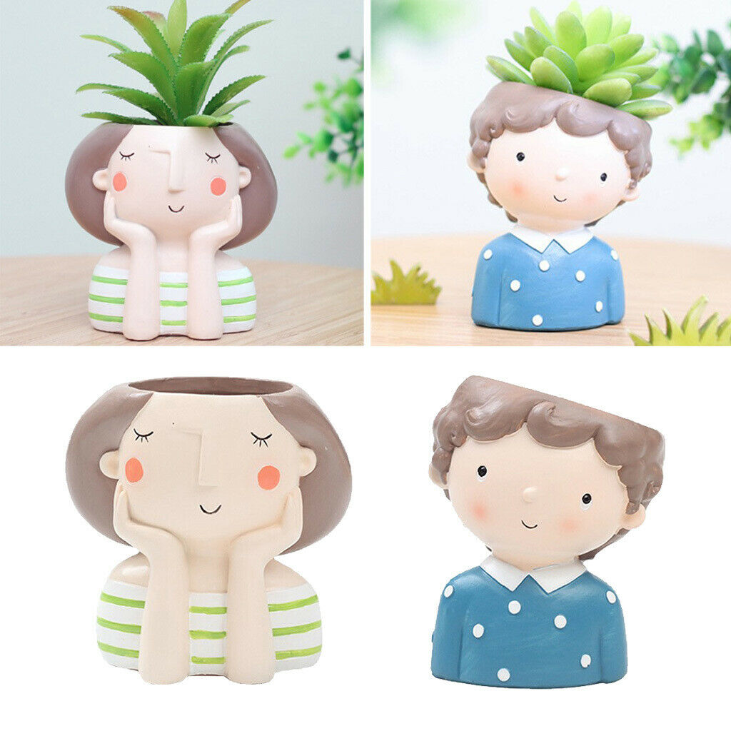 2 Pack Plant Pot Planter Display Flowerpot Garden Outdoor Indoor Decor