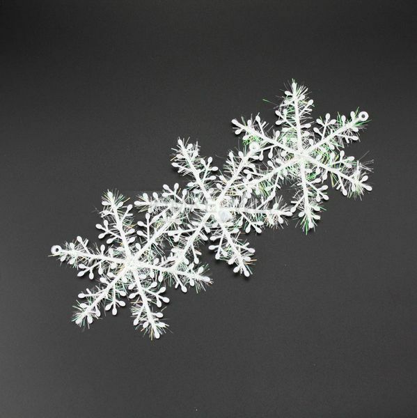 30x Christmas Party White Snowflake Charms Festival Decoration Decor Ornaments