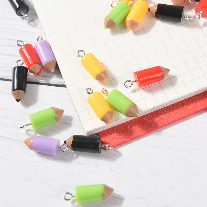 10PCS Mixed Pencil Jewelry Crafts Charm Pendant Keychain Necklace DIY J_DD