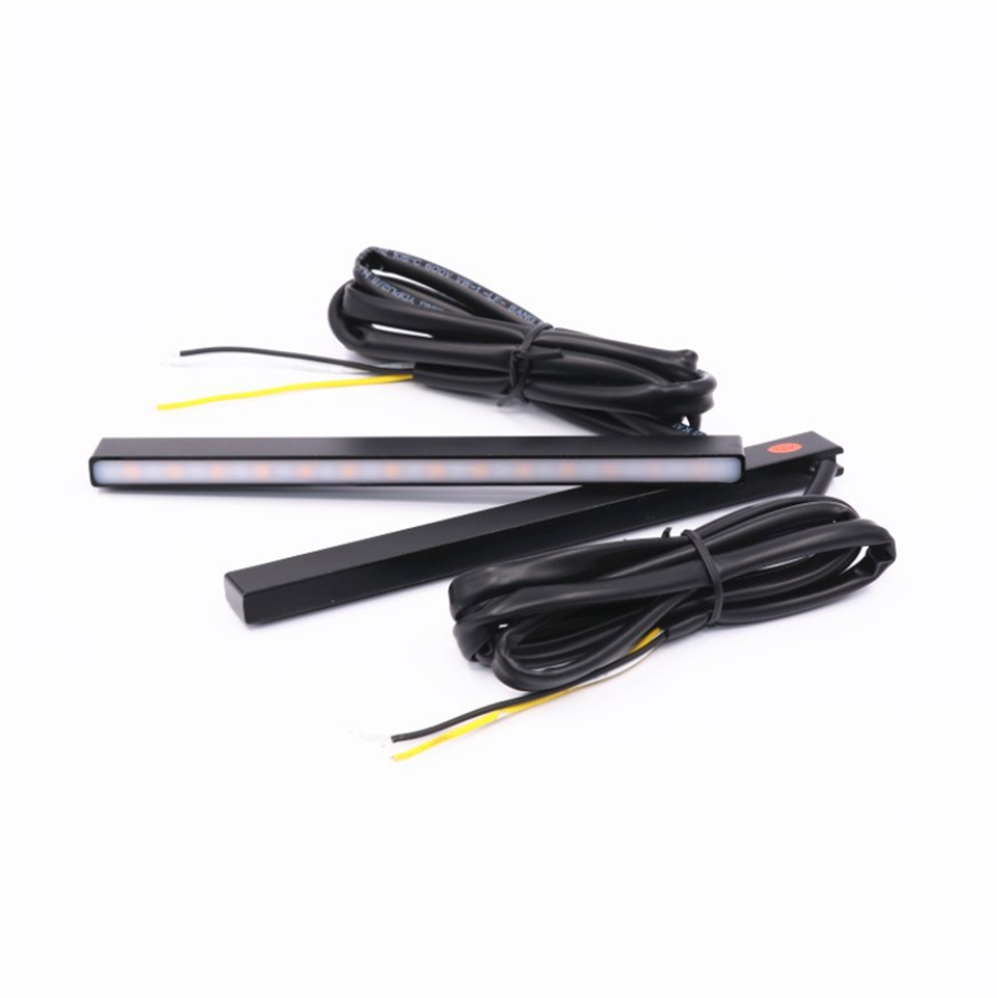 Turn signal and Brake lights Red/Amber DRL Flowing Light BAR Universal 12V 2PC