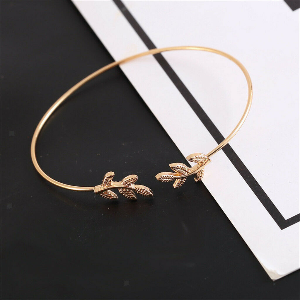 2x Boho Open Cuff Bracelet Adjustable Skinny Wire Bangle Women Jewelry