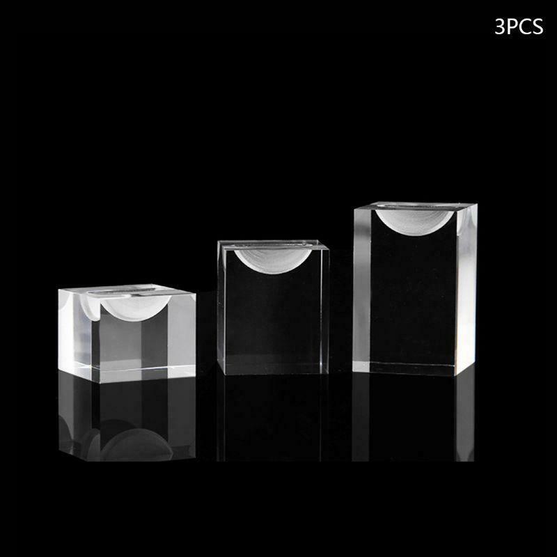Acrylic Square Jewelry Holder Necklace Rings Display Stand Pad Photography Prop