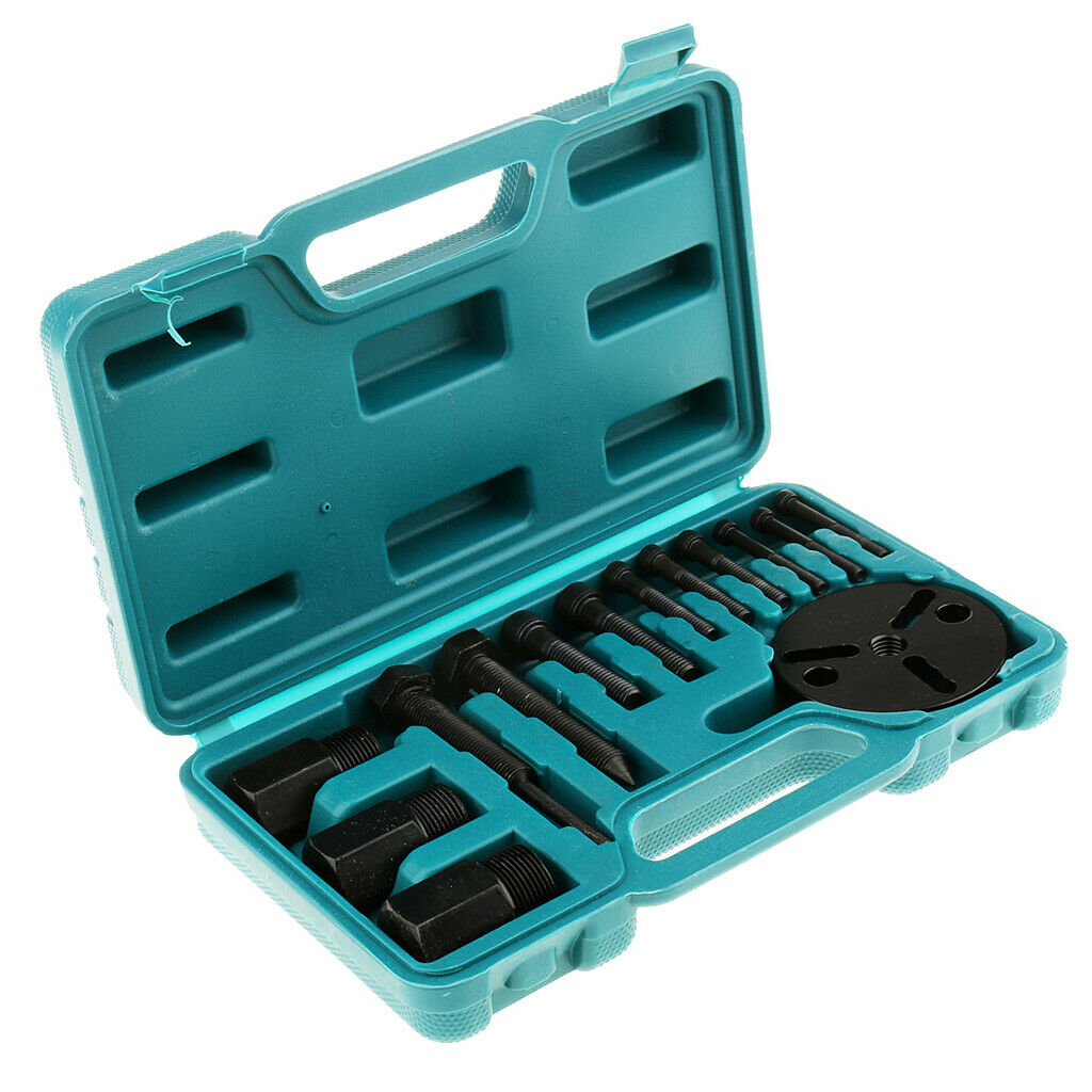14 Pieces Car Air Conditioner A/C Compressor Clutch Puller Remover Tool Kit