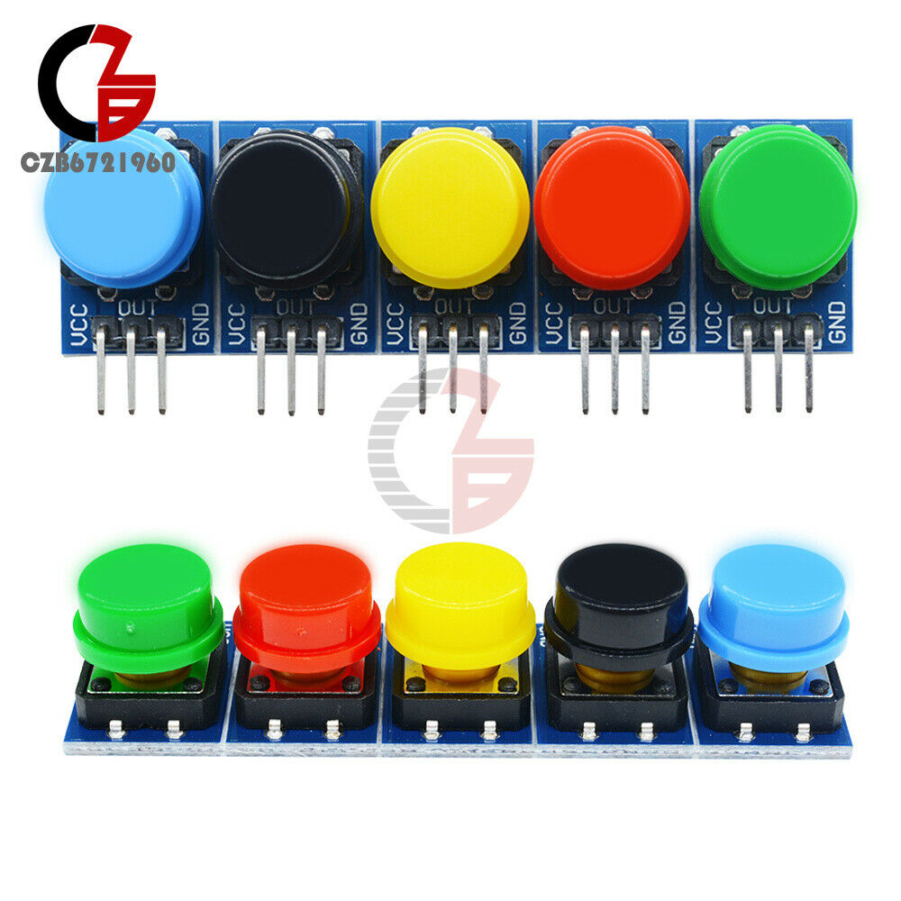 5 Color 12x12mm Big Key Button Light Touch Switch Hat Output Module For Arduino