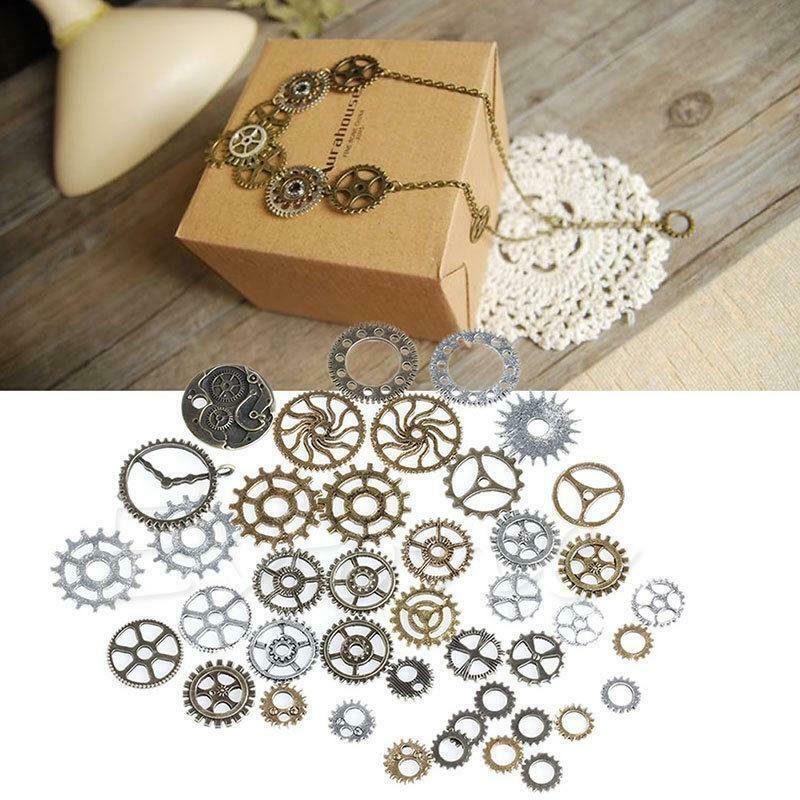 Mix Alloy Mechanical Steampunk Cogs & Gears Pack DIY Pendant Jewelry Craft 50g