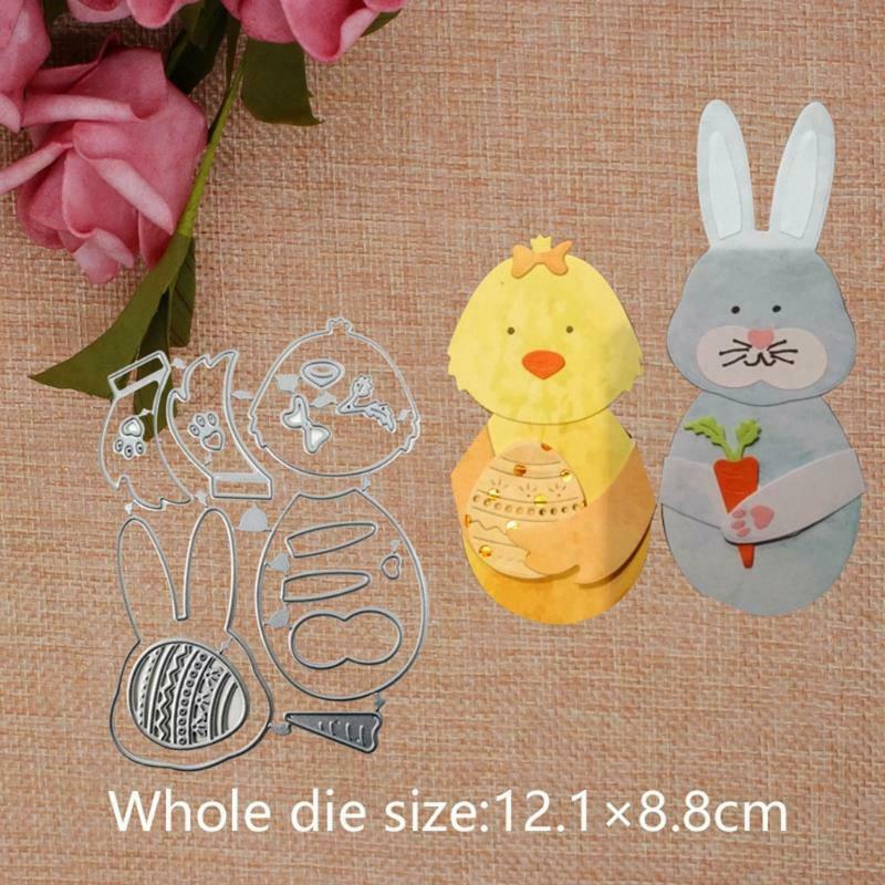 Easter Bunny Chick Metal Cutting Dies Stencil Scrapbooking DIY Album Stamp Paper