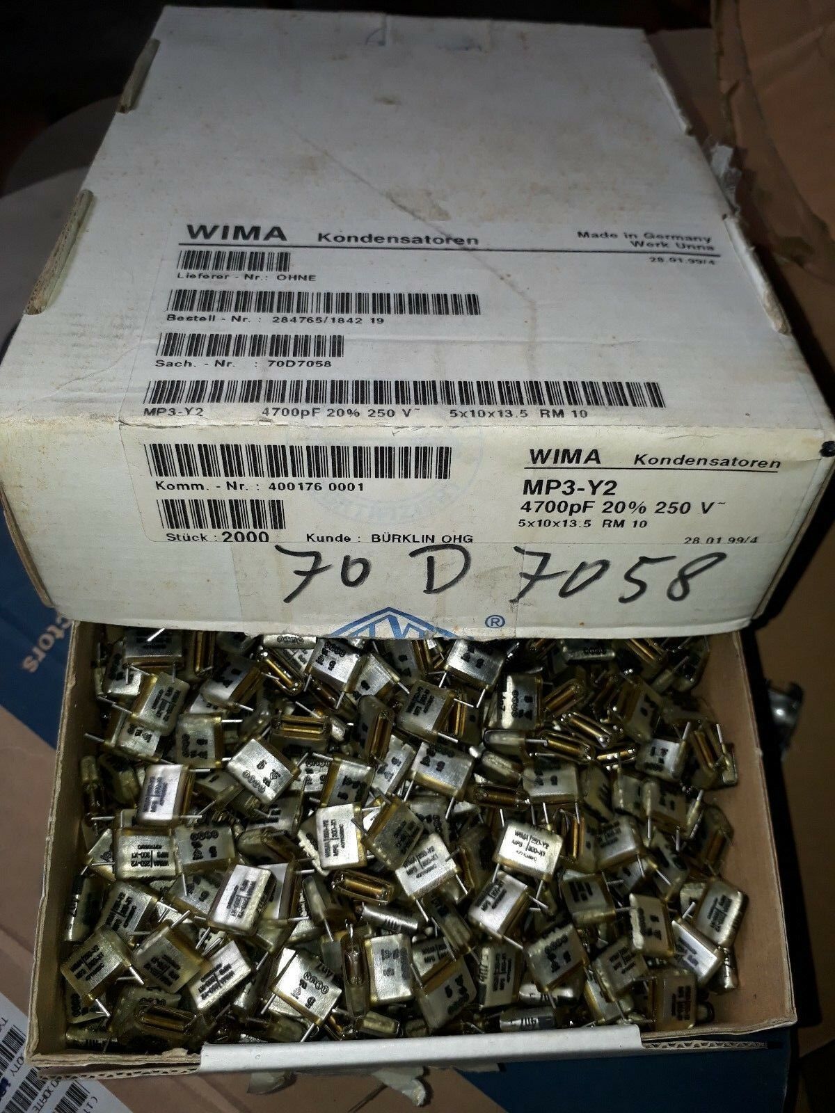 100pcs NEW Wima MP3-Y2 4700pF 4.7nF 250V AC EMI RFI SUPPRESSION CAPS for AUDIO !
