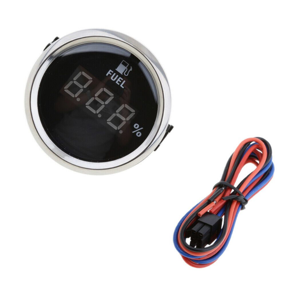 4X Waterproof Digital Fuel Gauge Marine Boat Parts Oil Pressure Indicator