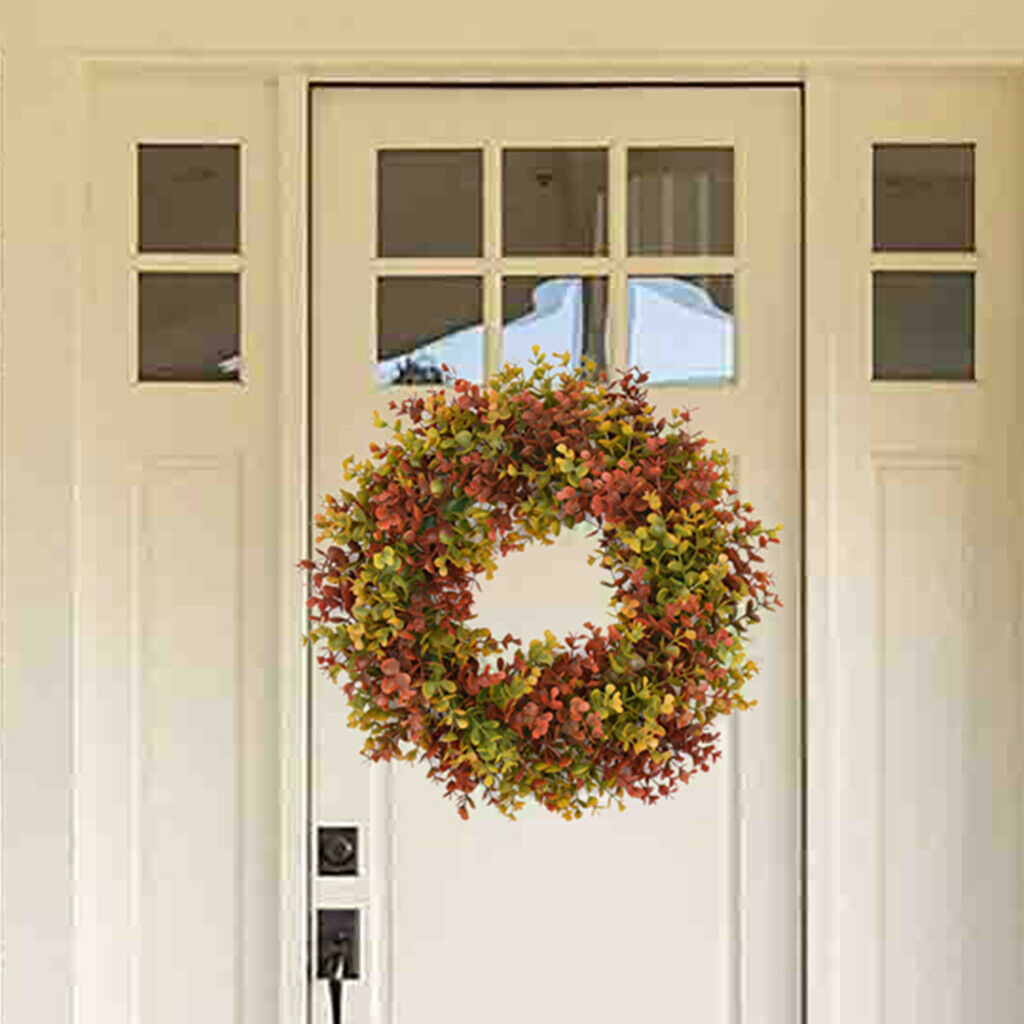 Artificial Eucalyptus Wreath Greenery Leaf Outdoor Wall Window Home Decor