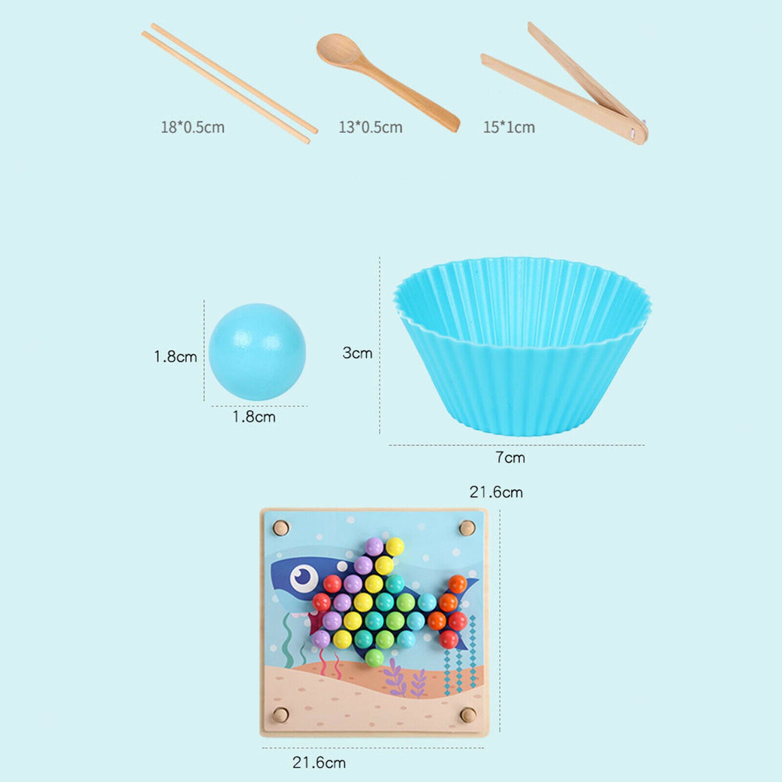 1 Set Kids Wood Clip Beads Game Go Games Montessori Memory Toys Board Games