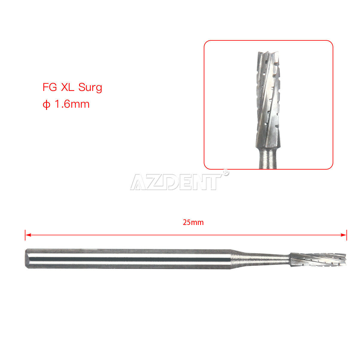 5 X Dental Surgical Carbide Handpiece Burs Drills 557 FGOS 25mm Tips FG-557XL