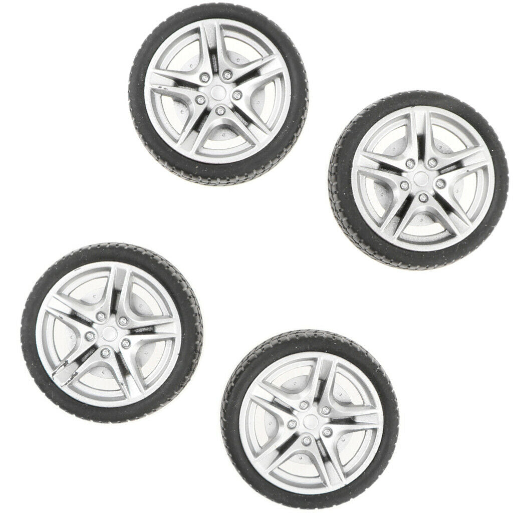 4pcs 1/10  Car Car Parts 5 Black Wheel Rims