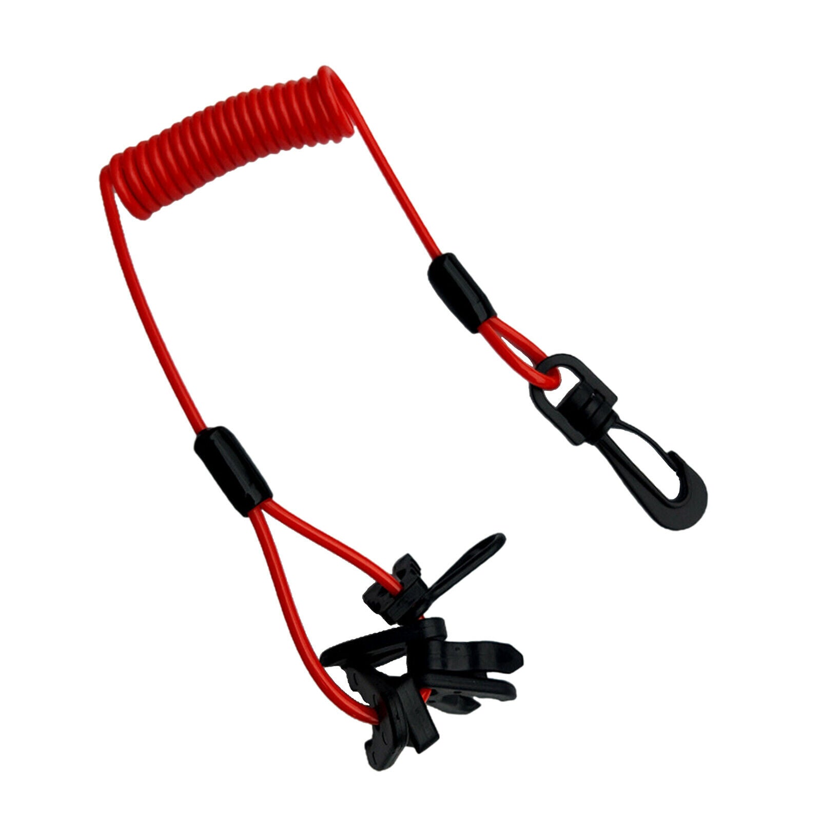 Boat Kill Stop Switch Tether Lanyard 7 Keys Key Lanyard Clip For Yamaha Red
