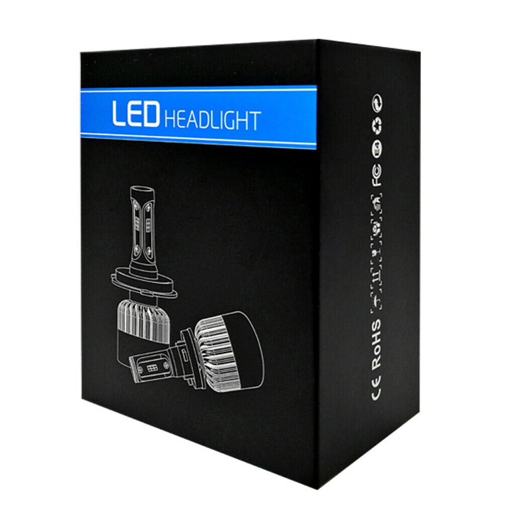 4Side S2 Black LED Headlamp Bulb Conversion Kit Hi/Lo Beam Lamp 9005 HB3 H10