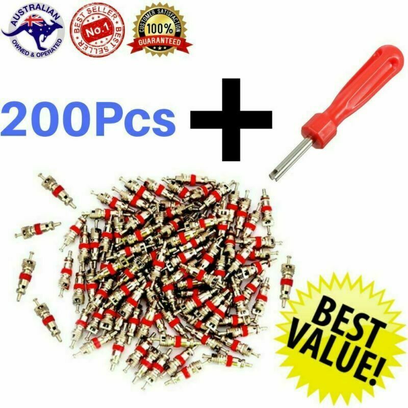 Valve Core Remover with 200Pcs Car Truck Tire Tyre Valve Stem BEST VALUE