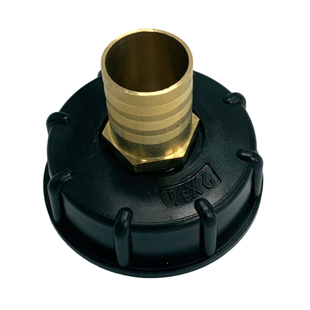 2x IBC 1000L Water Tank Tap Fitting Connector 3/4" Brass Hose Adapter Parts